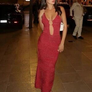 Zara Red Backless Dress